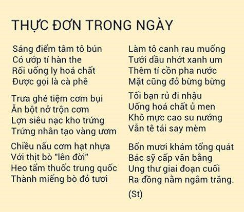 Thưc Đơn Trong Ngày